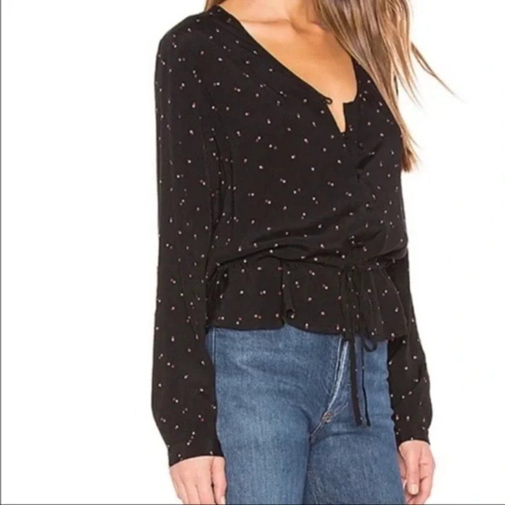 Rails Button Front Peplum Blouse - Size Small In … - image 3